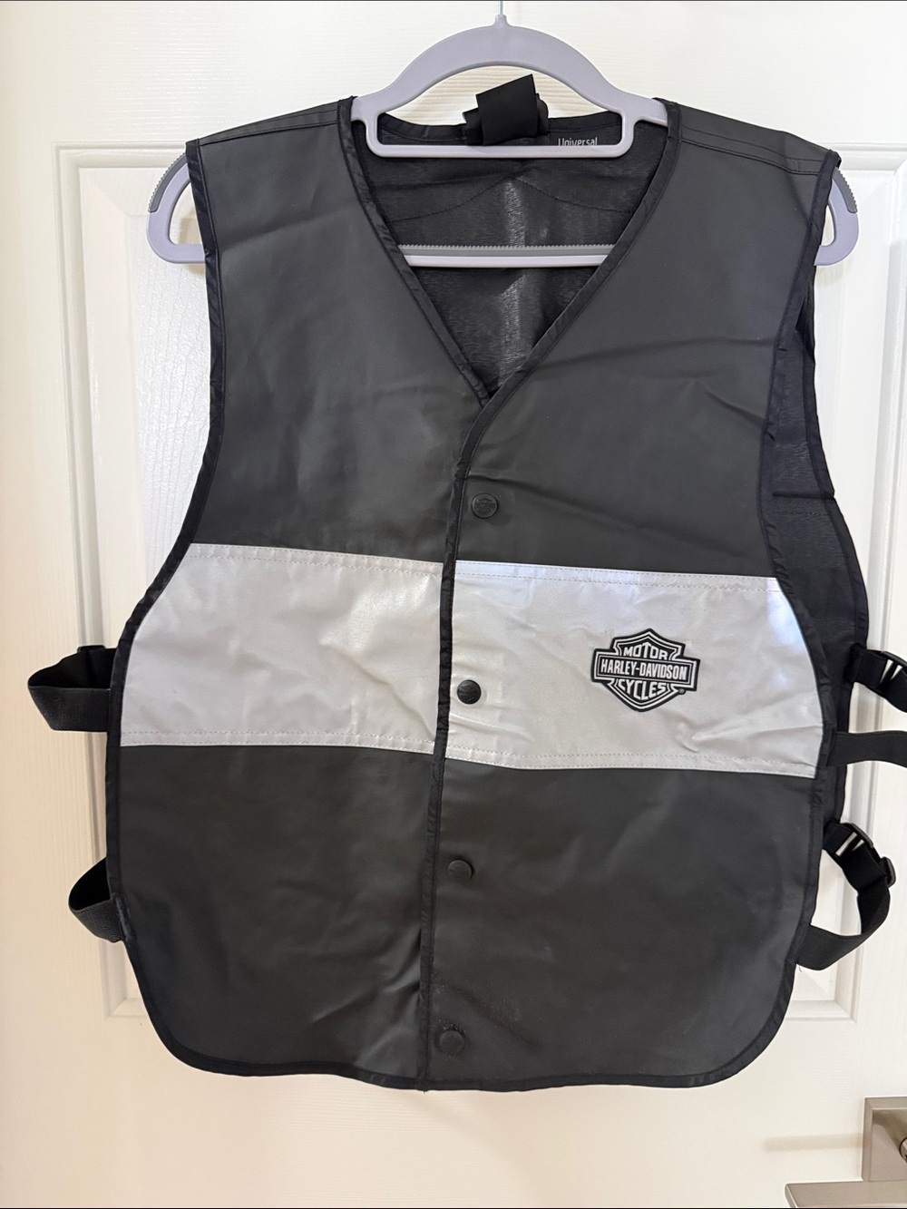 Harley-Davidson Black and Silver Reflective Biker Vest